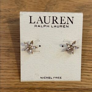 Lauren Ralph Lauren Gold Flower Earrings